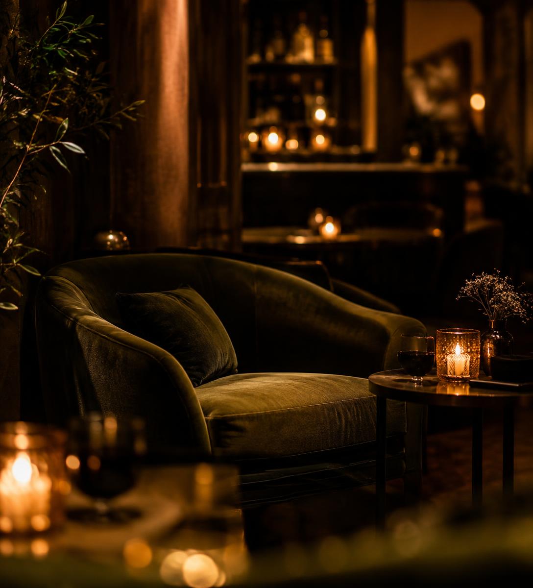 Ambiance feutrée d'un salon élégant